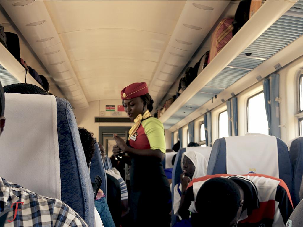 The Mombasa - Nairobi highspeed train stewardess